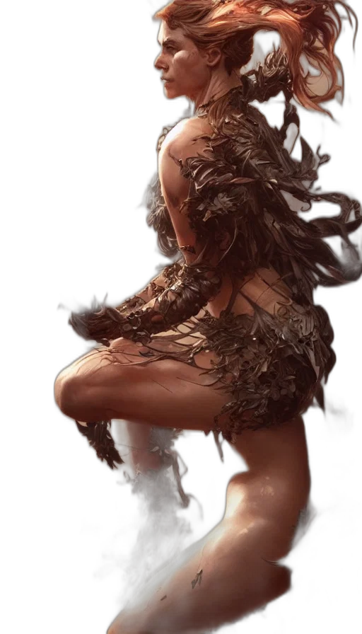 hair, dress, creature, mask transparent PNG cut-out