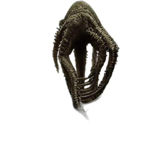creature, hair, mask, staff transparent PNG cut-out