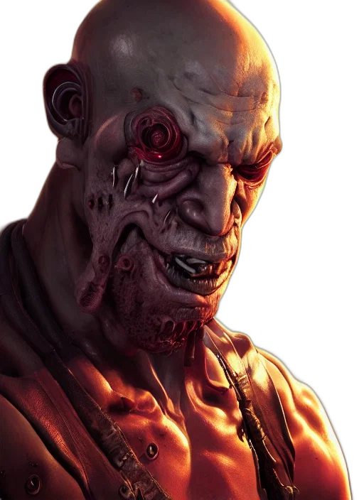 face, concept art, comic book art, photorealistic transparent PNG cut-out