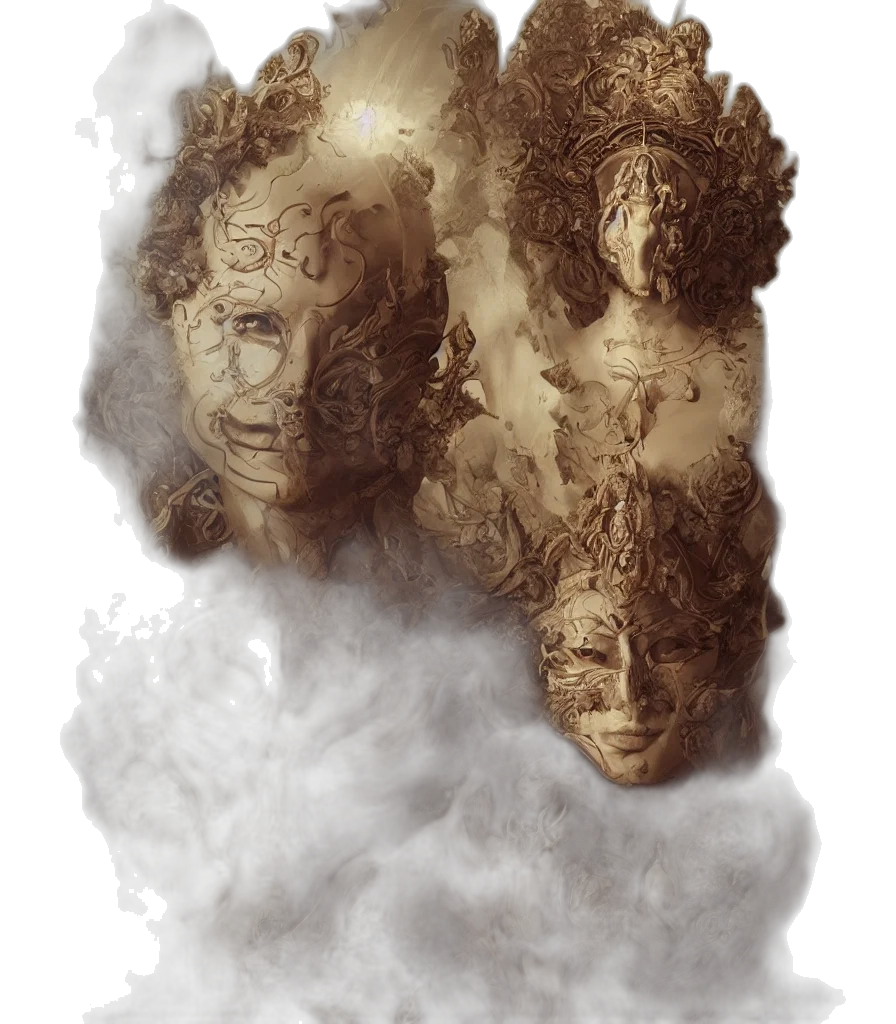 mask, face, crown, concept art transparent PNG cut-out