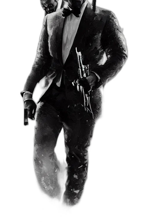 jacket, animal, creature, staff, concept art, comic book art, photorealistic, 3d render transparent PNG cut-out