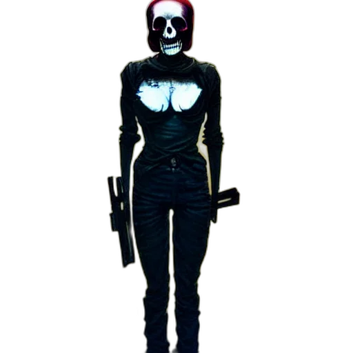 weapon, mask, staff, jacket transparent PNG cut-out