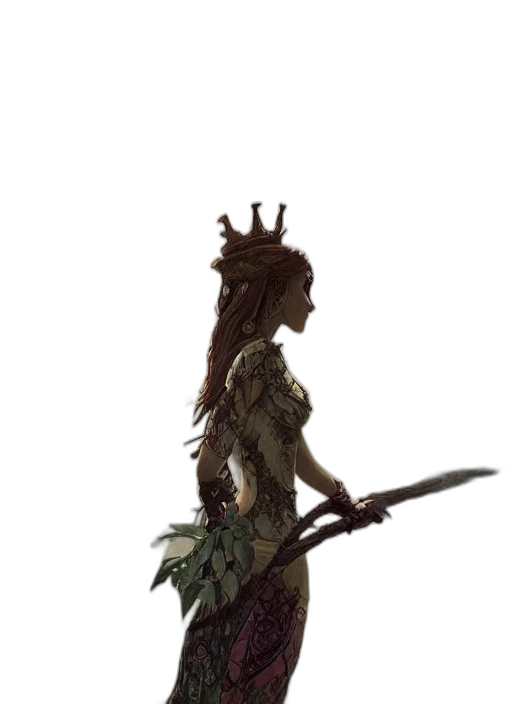 crown, staff, sword, dress transparent PNG cut-out