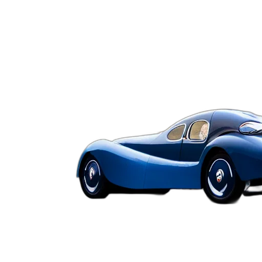 car, 3d render, photorealistic, concept art, cartoon, blue, film, still transparent PNG cut-out