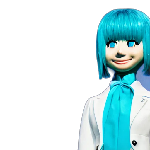robot, jacket, face, staff, 3d render, concept art, anime, cartoon transparent PNG cut-out