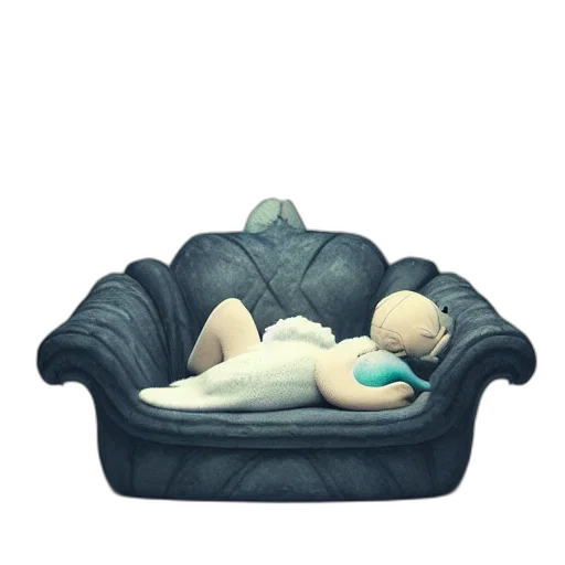 furniture, robot, creature, crown, 3d render, concept art, pixel art, photorealistic transparent PNG cut-out