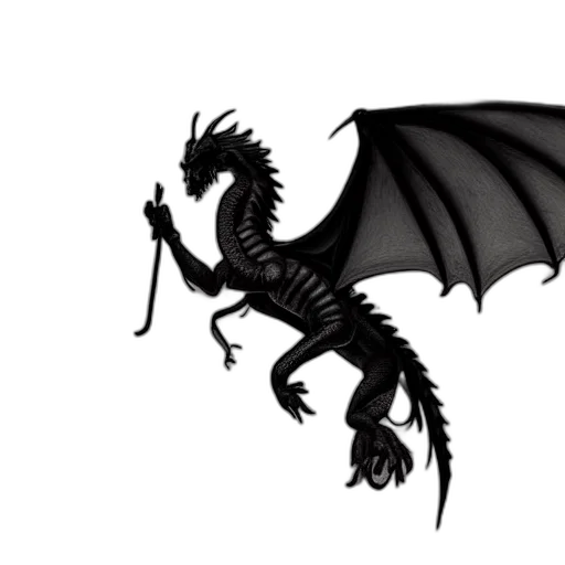 dragon, staff, creature, animal, fantasy art, concept art, 3d render, pixel art transparent PNG cut-out