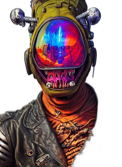 mask, robot, face, jacket transparent PNG cut-out