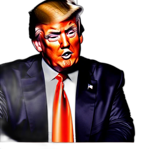 mask, face, photorealistic, cartoon, concept art, 3d render, donald, trump transparent PNG cut-out