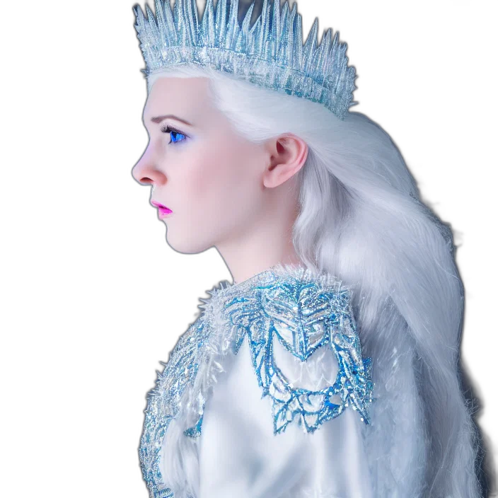 crown, staff, hair, face transparent PNG cut-out