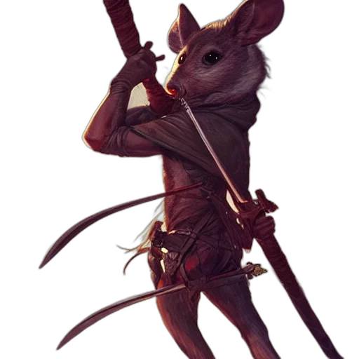 staff, animal, sword, creature, concept art, fantasy art, 3d render, photorealistic transparent PNG cut-out