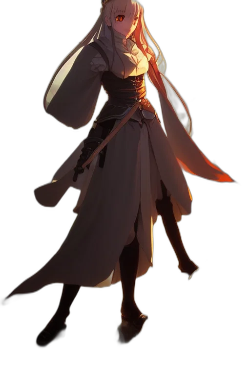 dress, staff, sword, weapon transparent PNG cut-out