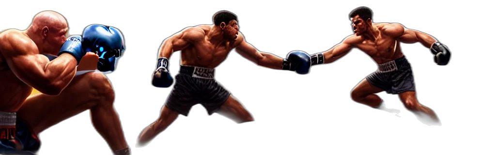photorealistic, concept art, pixel art, cartoon, fight, promotional, poster, two transparent PNG cut-out