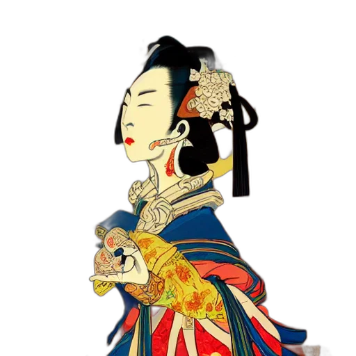 jewelry, staff, dress, face, concept art, pixel art, fantasy art, anime transparent PNG cut-out
