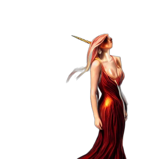 dress, dragon, staff, fantasy art, concept art, pixel art, 3d render, fire transparent PNG cut-out