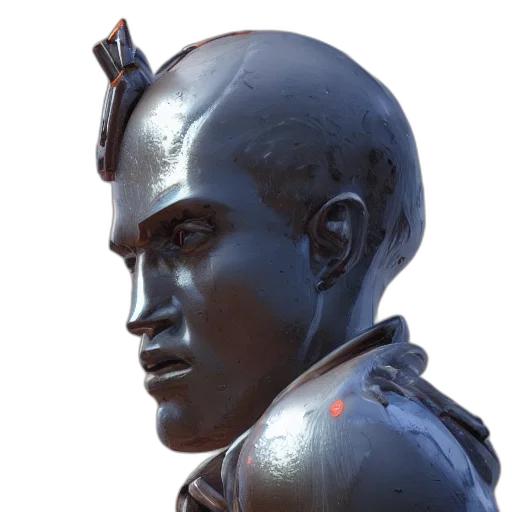 robot, face, mask, weapon transparent PNG cut-out