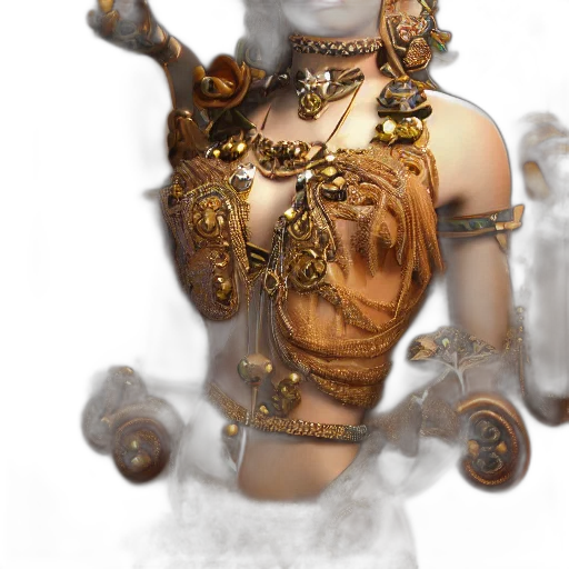 jewelry, staff, dress, crown, fantasy art, concept art, 3d render, photorealistic transparent PNG cut-out