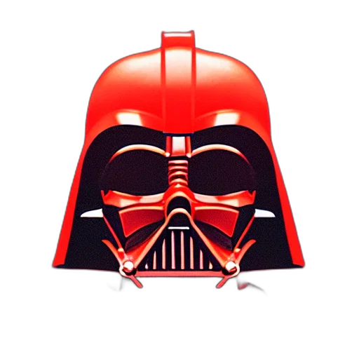 mask, hat, photorealistic, concept art, 3d render, comic book art, red, darth transparent PNG cut-out