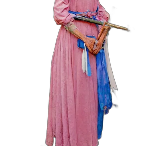 dress, staff, sword, weapon transparent PNG cut-out