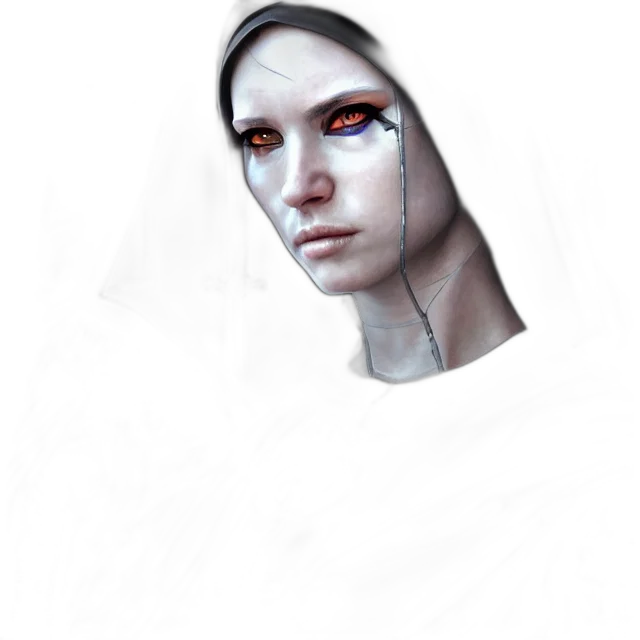 face, mask, robot, creature, concept art, fantasy art, photorealistic, pixel art transparent PNG cut-out