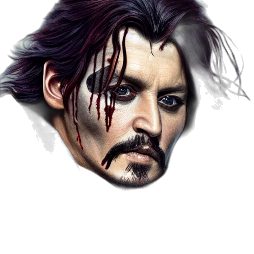face, fantasy art, photorealistic, comic book art transparent PNG cut-out