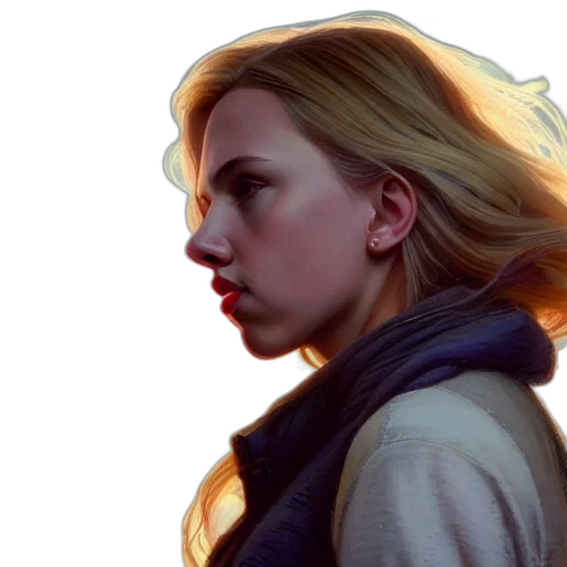 face, jacket, photorealistic, concept art transparent PNG cut-out