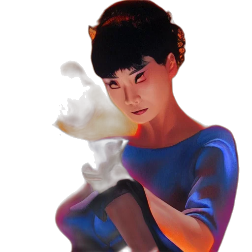 face, dress, mask, weapon transparent PNG cut-out