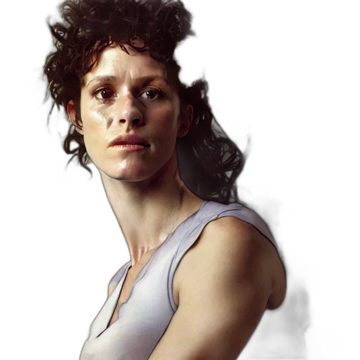 face, dress, photorealistic, concept art, fantasy art, oil painting, outer space, hyperrealist transparent PNG cut-out