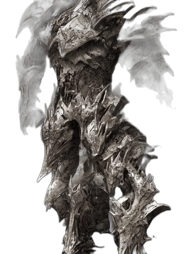 dragon, creature, tree, staff transparent PNG cut-out