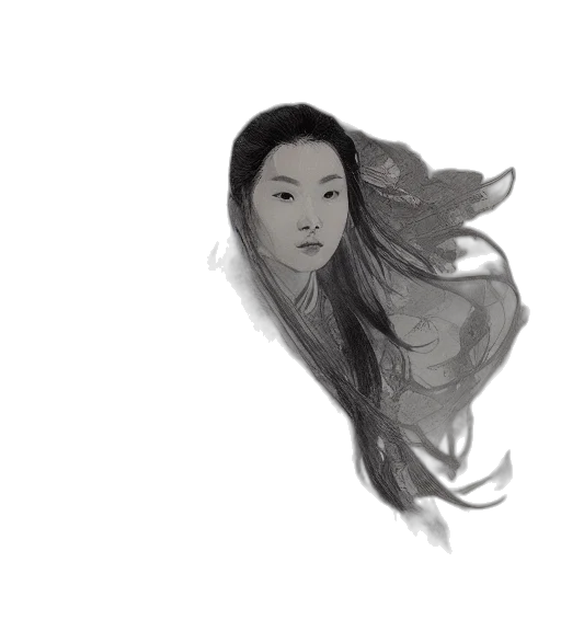 hair, face, creature, dragon transparent PNG cut-out