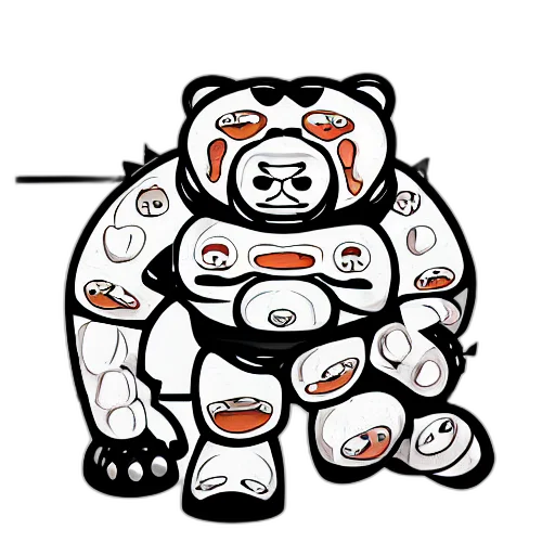 creature, robot, mask, face, concept art, pixel art, cartoon, comic book art transparent PNG cut-out