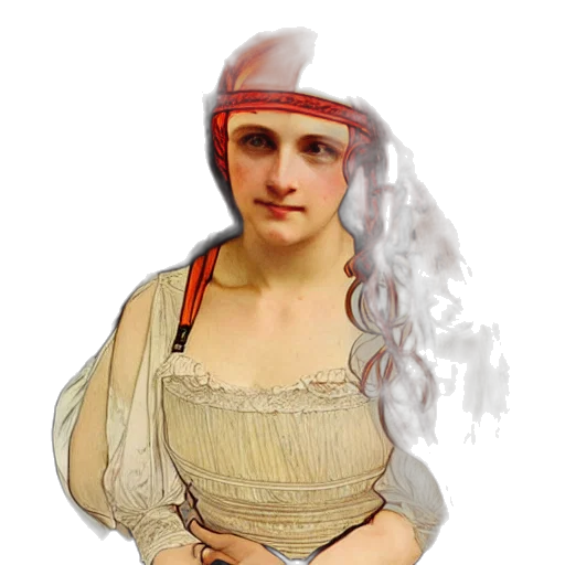 face, dress, staff, hat, photorealistic, oil painting, fantasy art, concept art transparent PNG cut-out