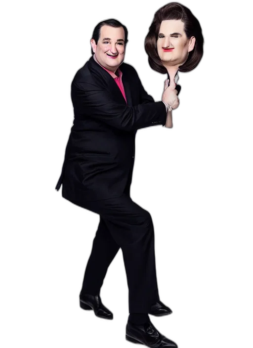 cartoon, studio, portrait, ted, cruz, full, drag, lighting transparent PNG cut-out
