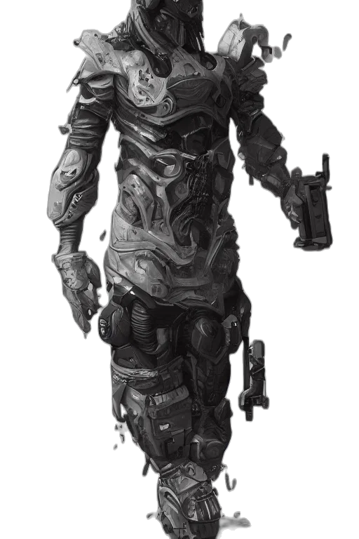 robot, weapon, staff, concept art transparent PNG cut-out