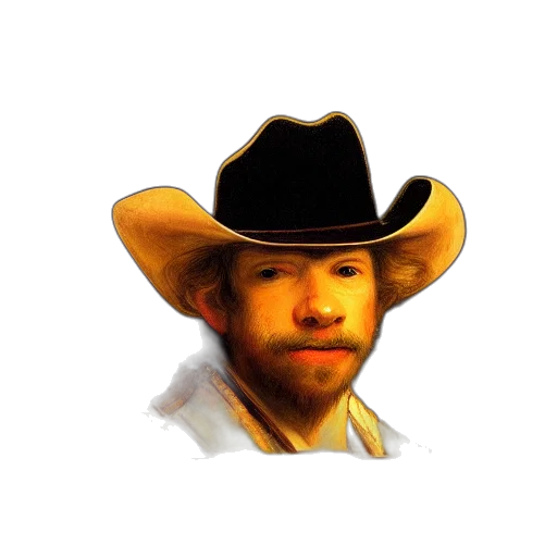 hat, staff, face, photorealistic transparent PNG cut-out