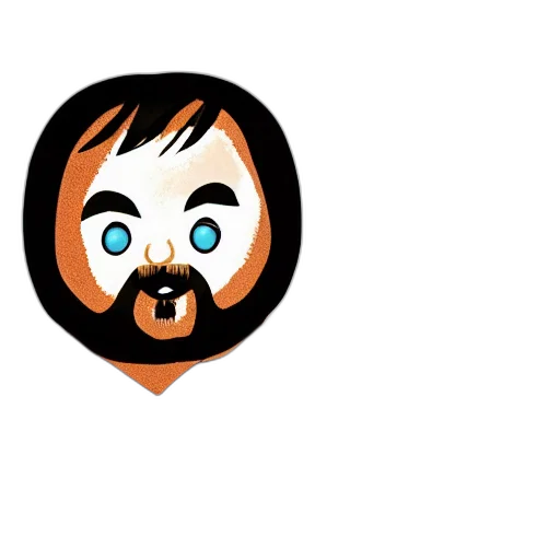 face, cartoon, pixel art, comic book art, concept art, edmund, mcmillen, holding transparent PNG cut-out