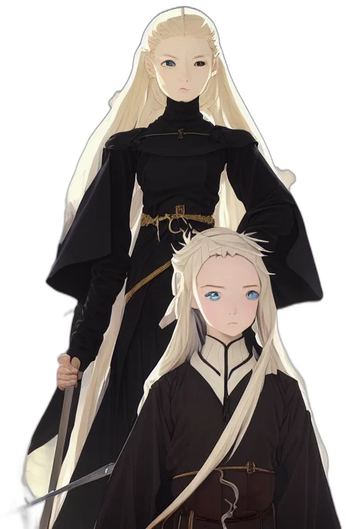 staff, sword, crown, dress transparent PNG cut-out