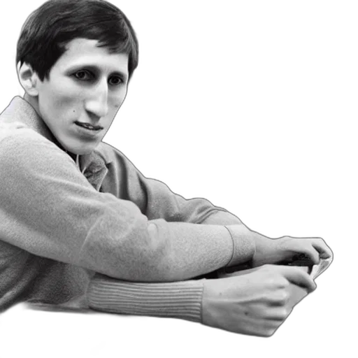 jacket, face, photorealistic, bobby, fischer transparent PNG cut-out