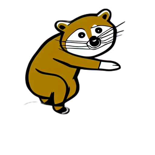 animal, creature, staff, cartoon, pixel art, concept art, anime, illustration transparent PNG cut-out