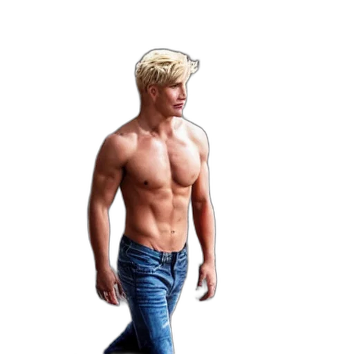 creature, animal, hair, photorealistic, 3d render, pixel art, concept art, blond transparent PNG cut-out