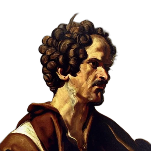 face, photorealistic, oil painting, fantasy art transparent PNG cut-out