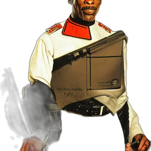 staff, robot, jacket, weapon transparent PNG cut-out