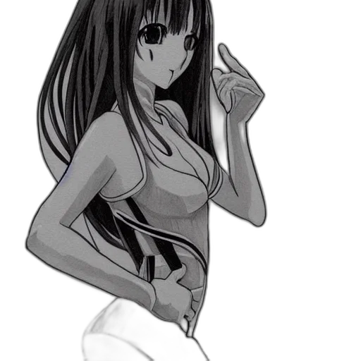 dress, robot, cartoon, anime, concept art, comic book art, monochrome, beautiful transparent PNG cut-out