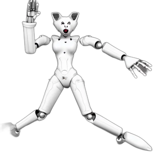 robot, staff, weapon, animal, 3d render, concept art, cartoon, comic book art transparent PNG cut-out