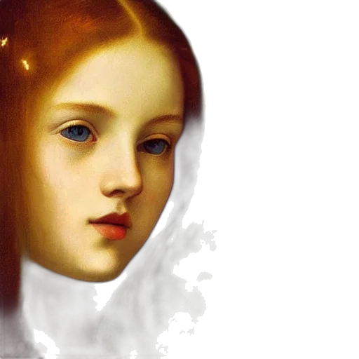 face, photorealistic, oil painting, fantasy art transparent PNG cut-out