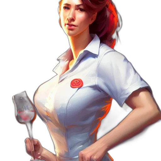 staff, robot, dress, weapon, concept art, photorealistic, comic book art, fantasy art transparent PNG cut-out