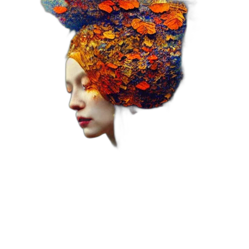 hat, crown, mask, face, photorealistic, fantasy art, concept art, watercolor transparent PNG cut-out