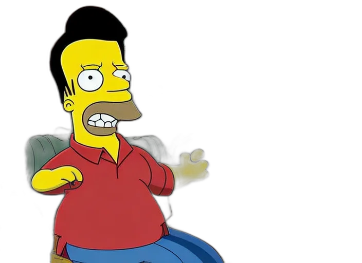 cartoon, film, still, johnny, depp, simpsons, movie transparent PNG cut-out