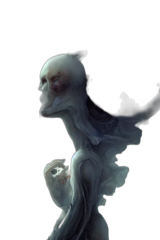 creature, mask, face, robot, concept art, 3d render, fantasy art, photorealistic transparent PNG cut-out