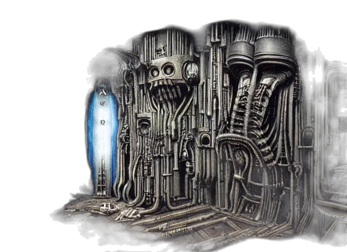 robot, concept art, fantasy art, cyberpunk transparent PNG cut-out
